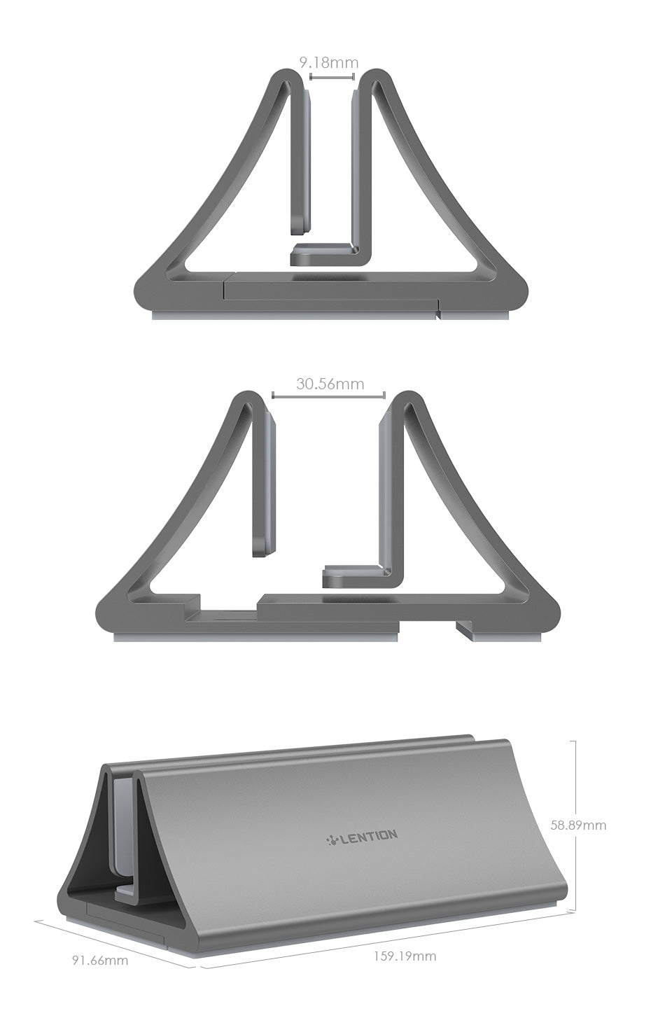 Aluminum Vertical Laptop Stand